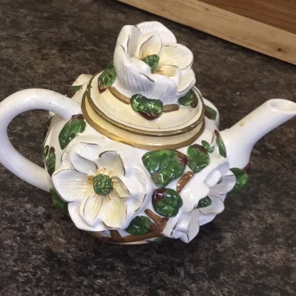 Whimsical floral tea pot decor wonderland tea party decor planter garden festive - Picture 8 of 8
